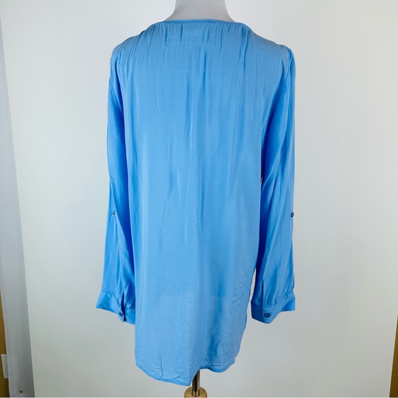 Chico’s Light Blue Sequin Top Chico’s Size 2 US Large - Picture 10 of 14